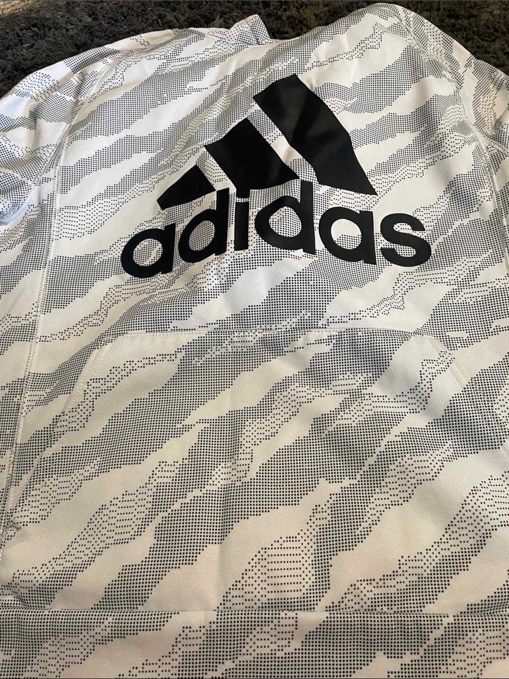 adidas Black & White Logo Windbreaker Jacket